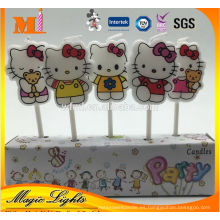 Lovely Hello Kitty Decoration Cantoon Vela Niños como con marketing masivo